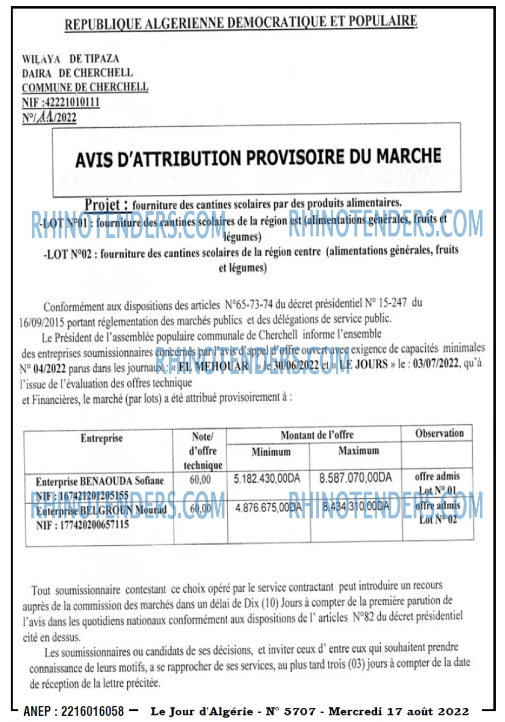 Le Jour d'Algérie
