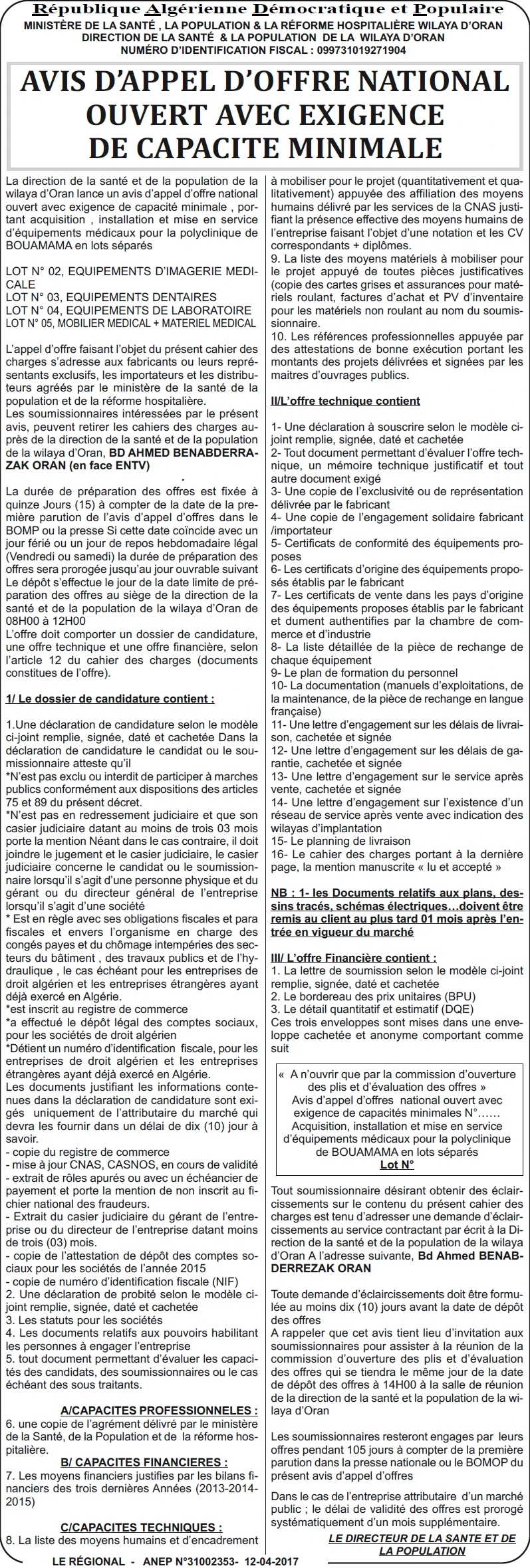 LE REGIONAL