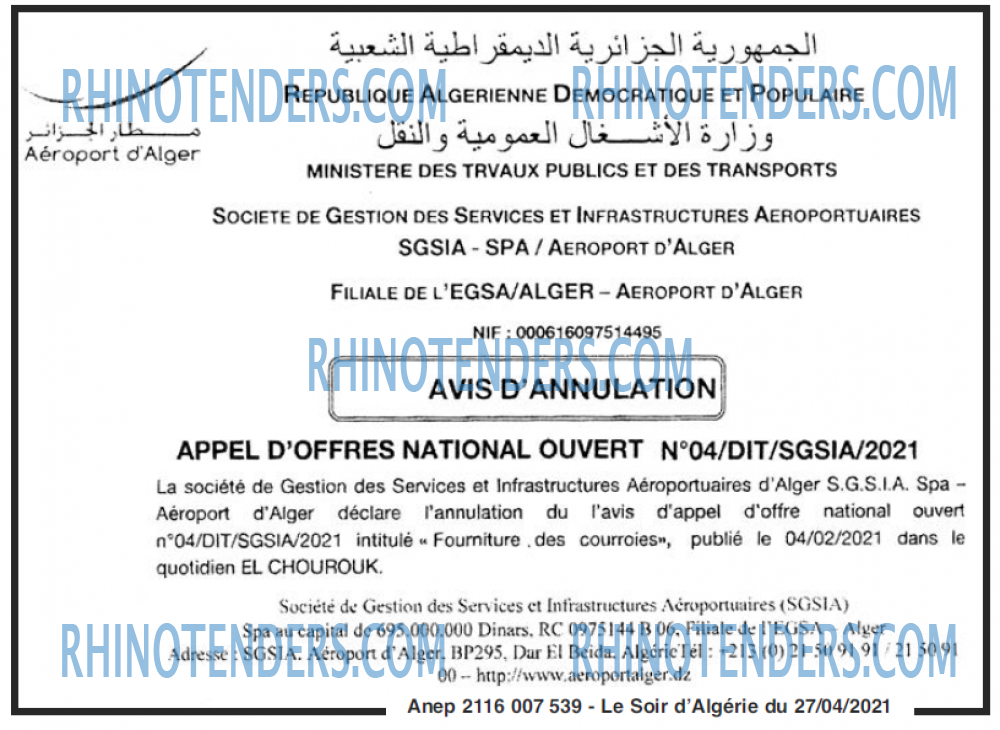 LE SOIR D'ALGERIE