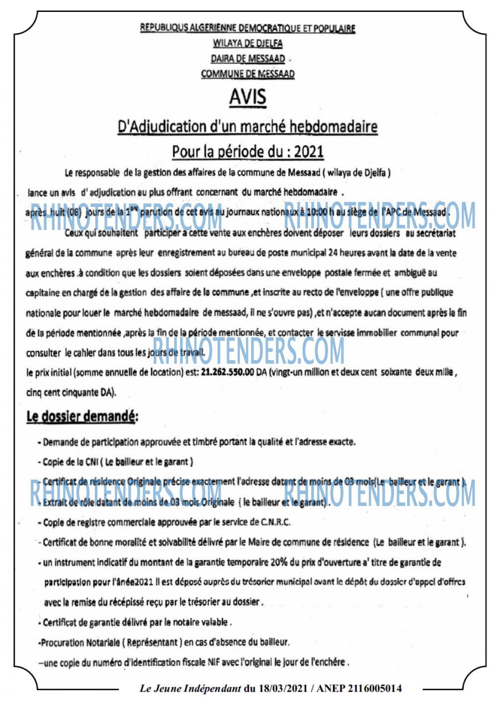 Jeune Independant