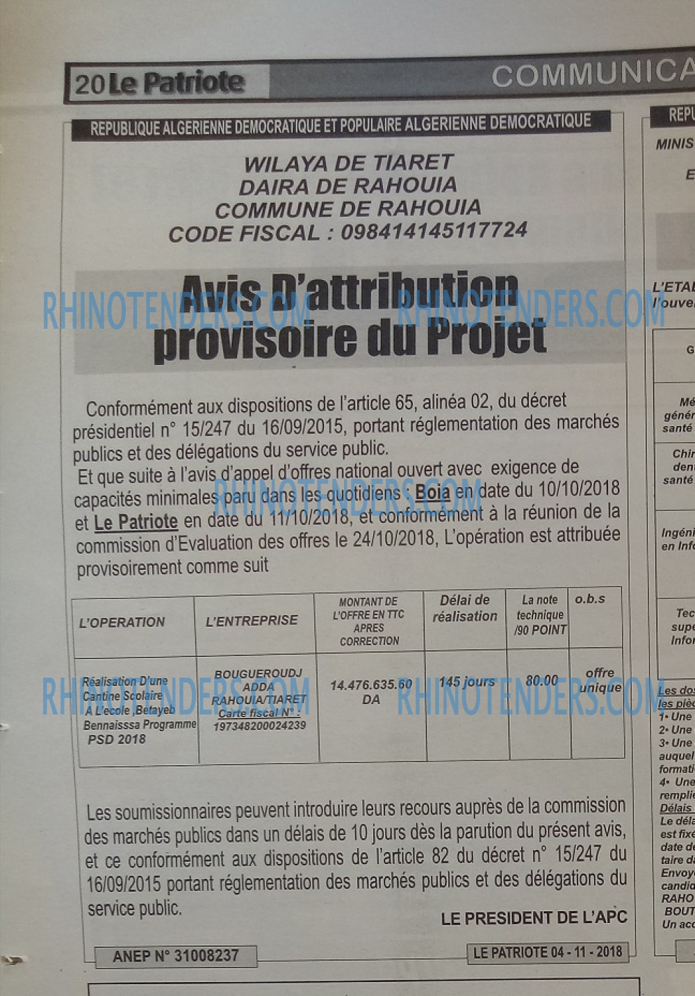 LE PATRIOTE