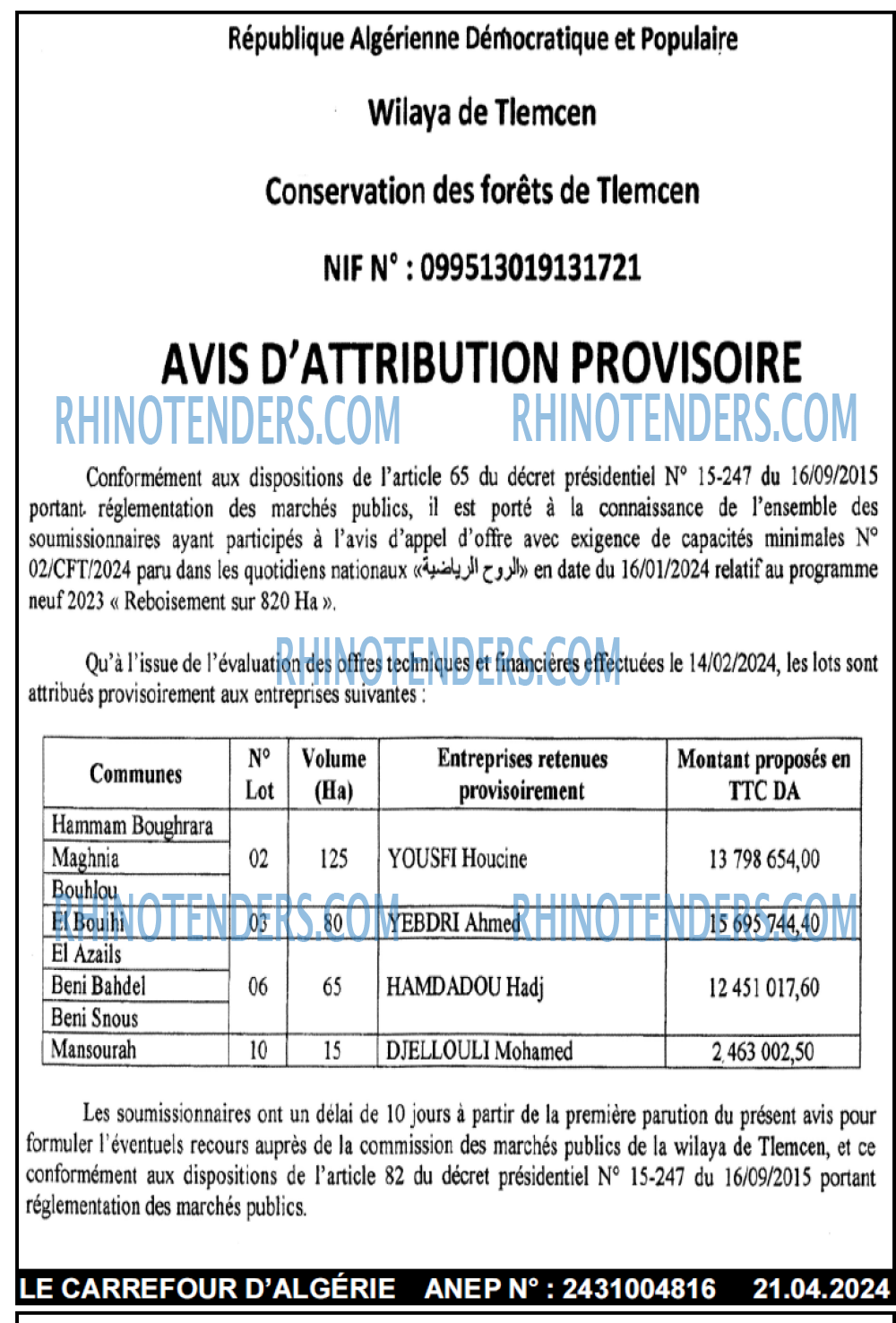 Le Carrefour d'Algérie