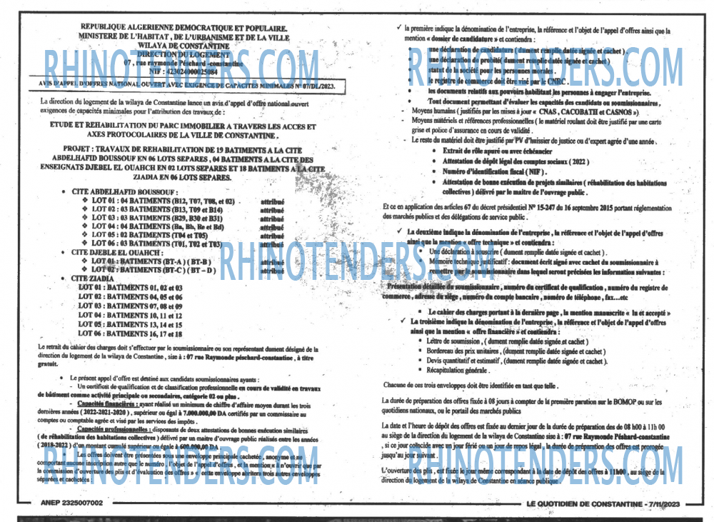 LE QUOTIDIEN DE CONSTANTINE