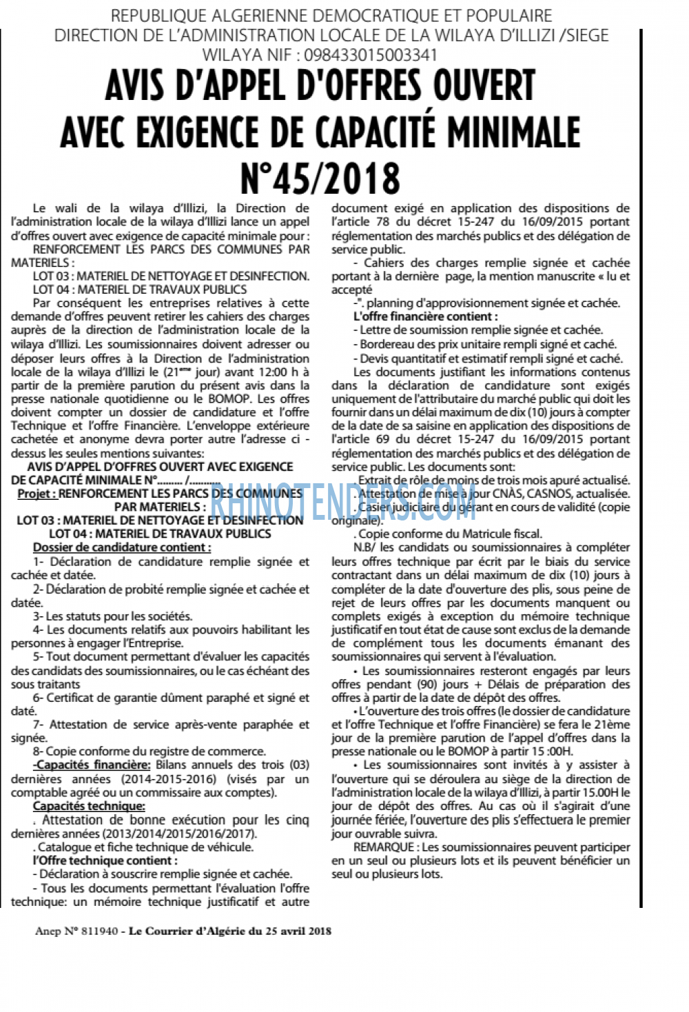 Le Courrier d'Algerie