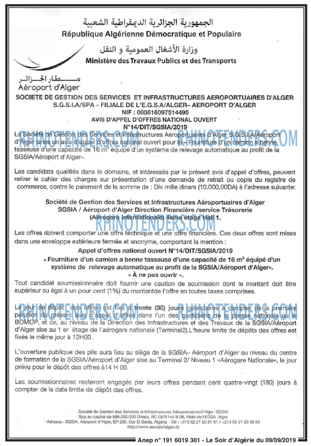 LE SOIR D'ALGERIE