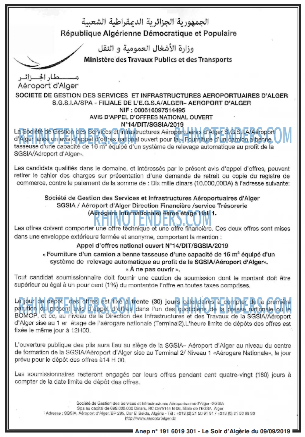 LE SOIR D'ALGERIE