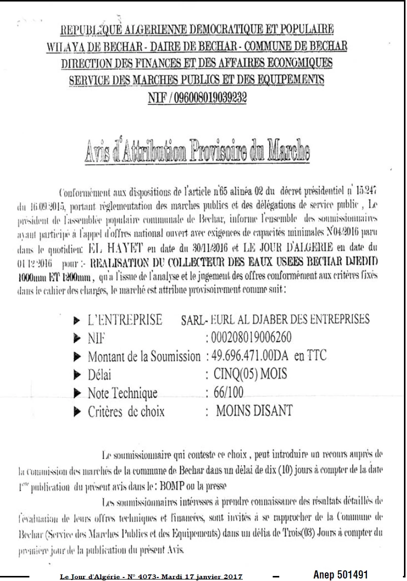 Le Jour d'Algérie