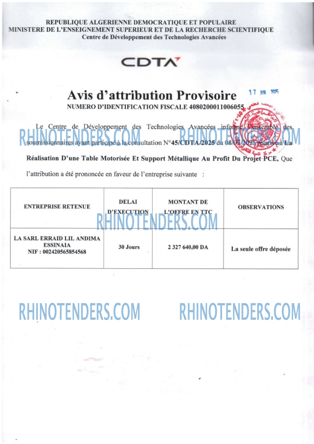 Rhinotenders