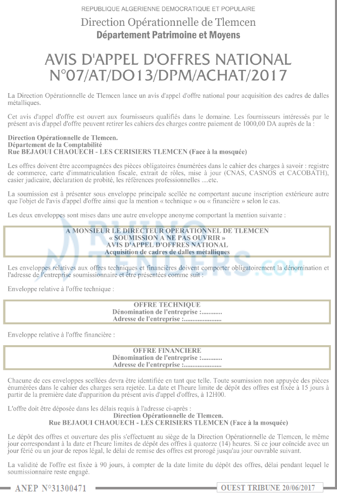 ouest TRIBUNE