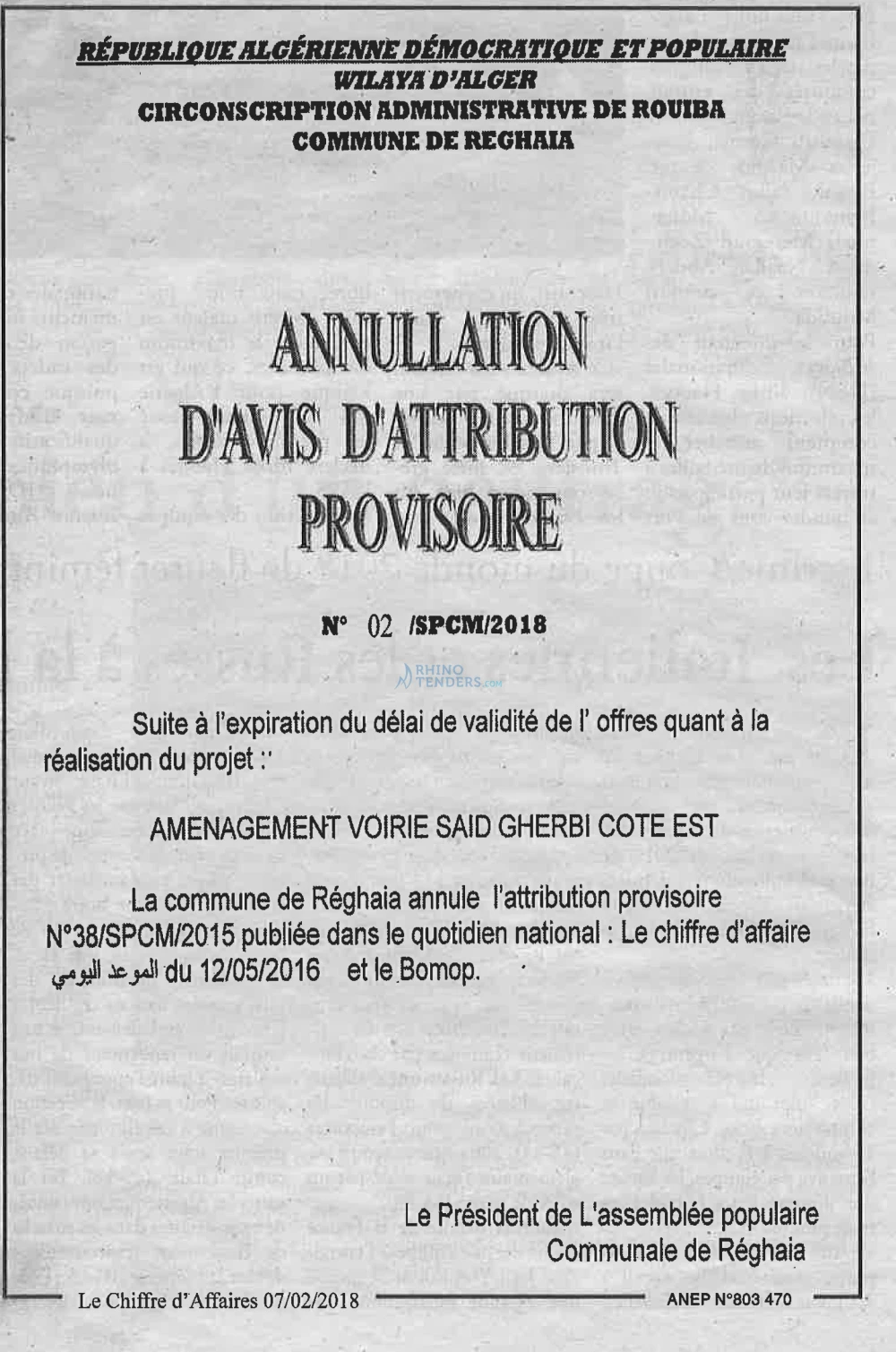 Le Chiffre d'Affaires