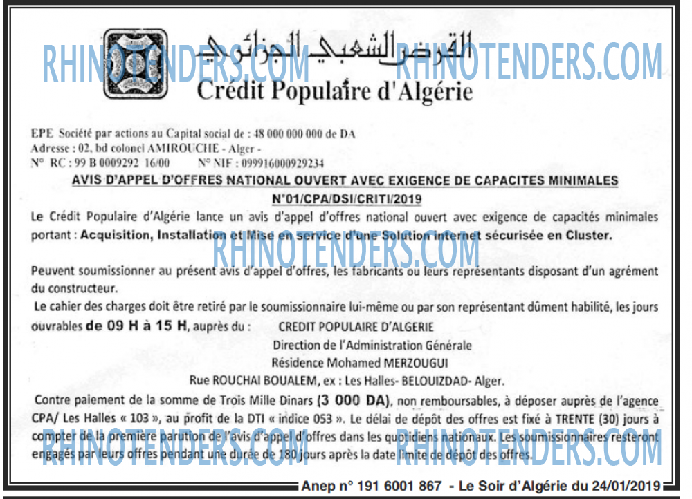 LE SOIR D'ALGERIE