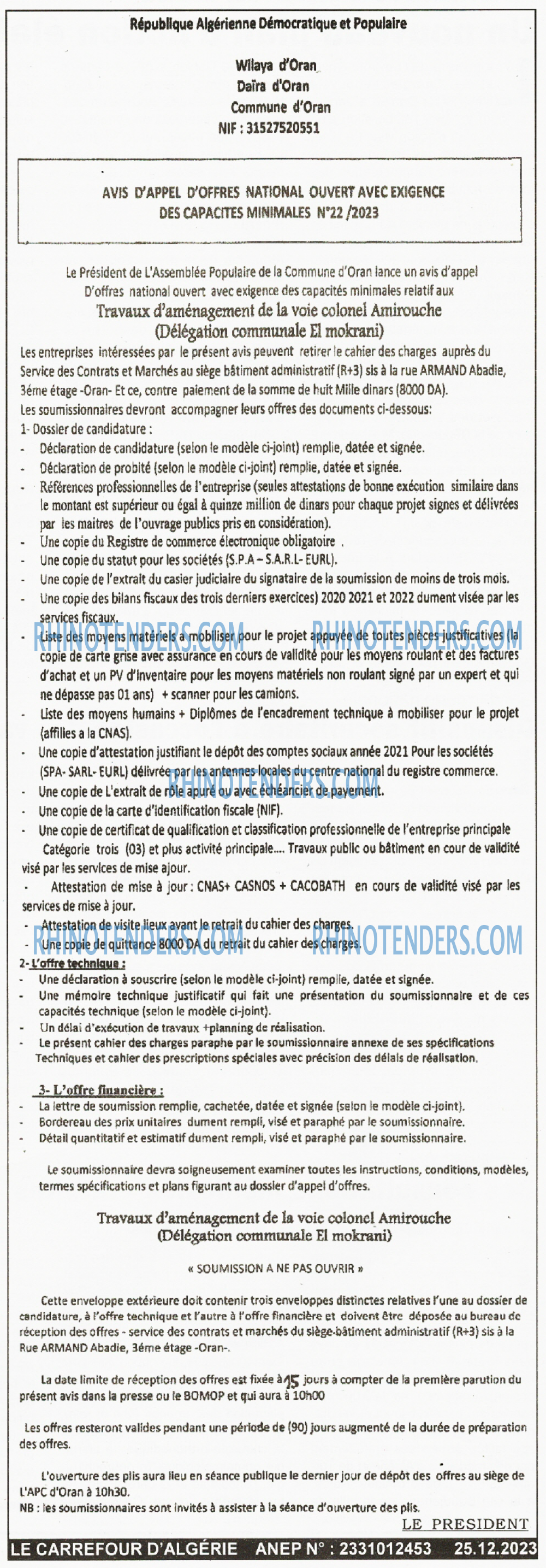 Le Carrefour d'Algérie