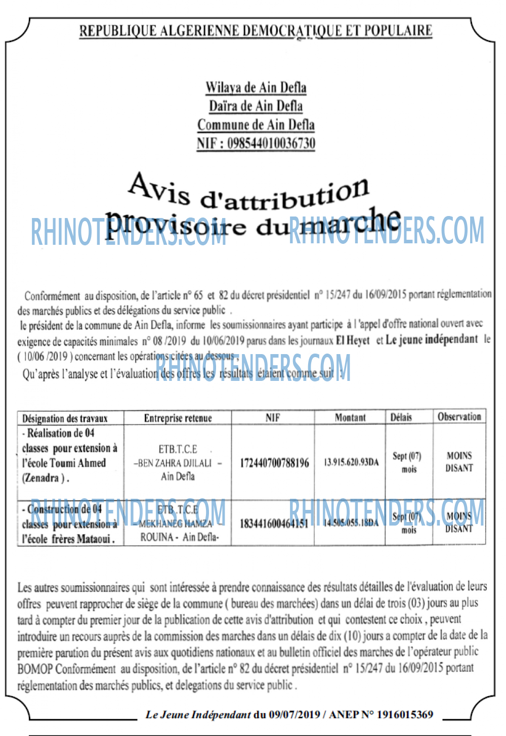 Jeune Independant