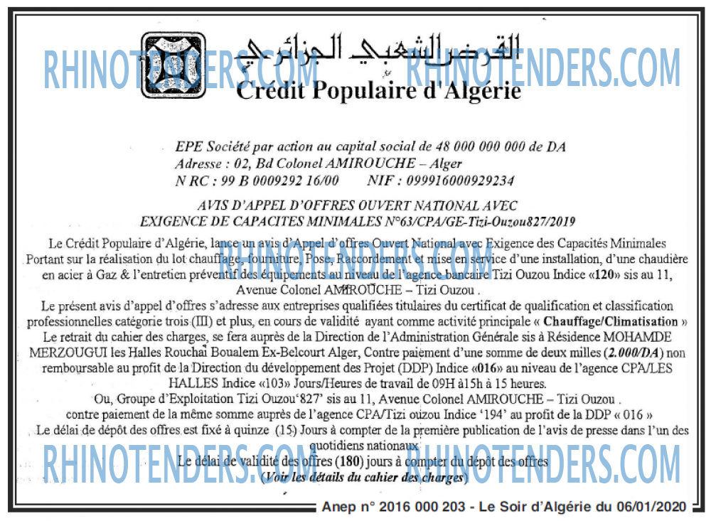 LE SOIR D'ALGERIE