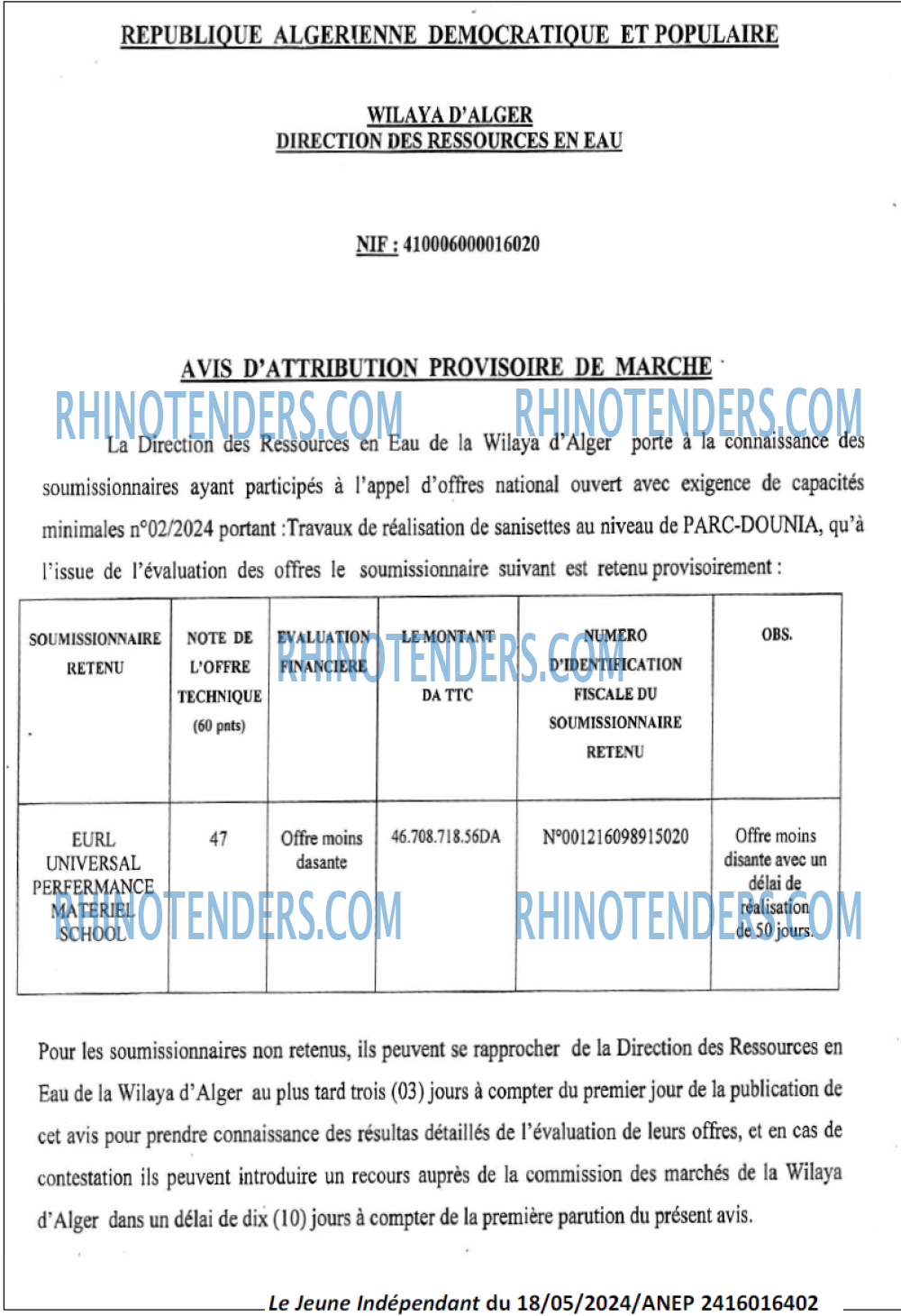 Jeune Independant