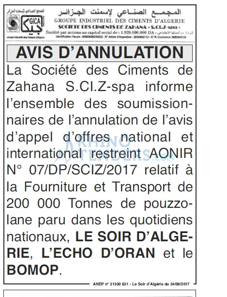 LE SOIR D'ALGERIE