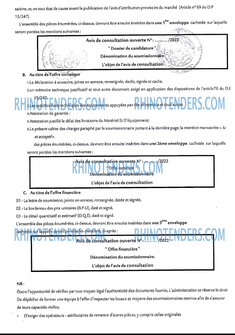 Rhinotenders
