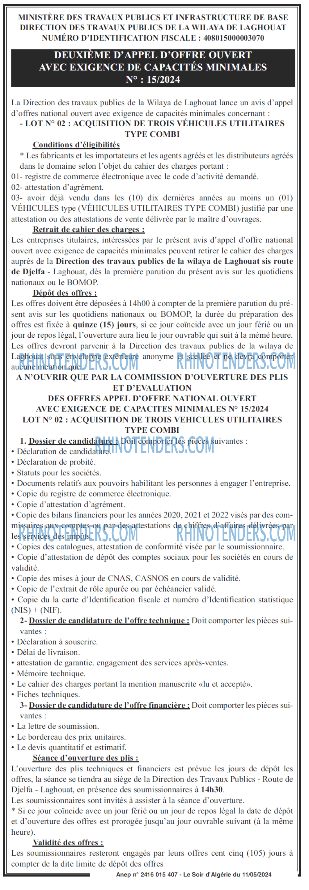 LE SOIR D'ALGERIE