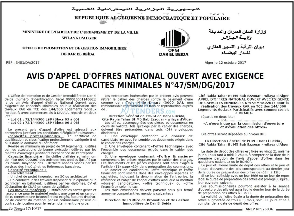 LE TEMPS D'ALGERIE