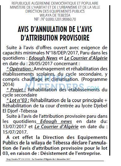 Le Courrier d'Algerie