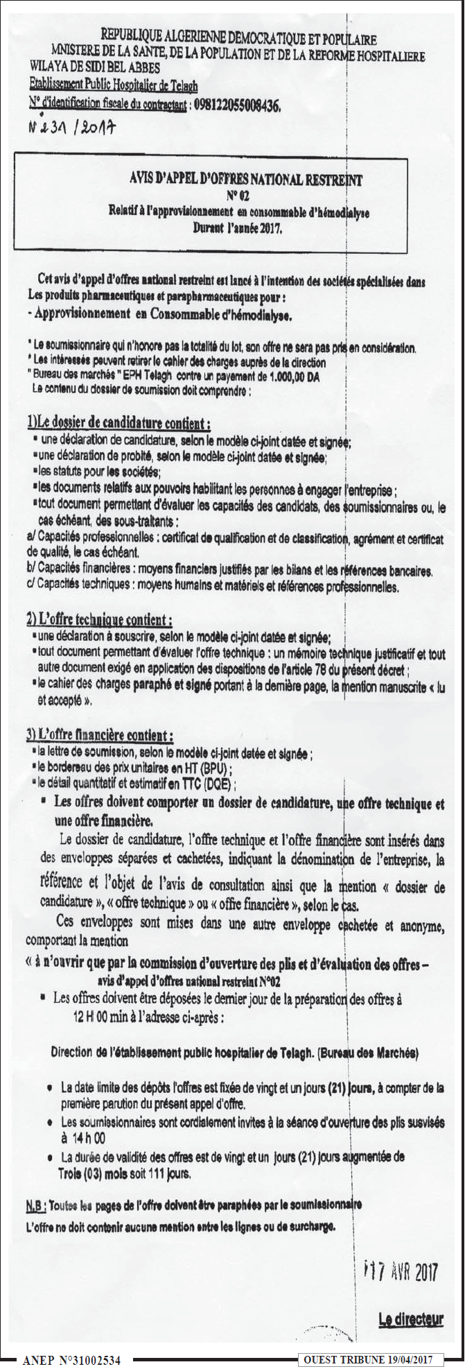 ouest TRIBUNE