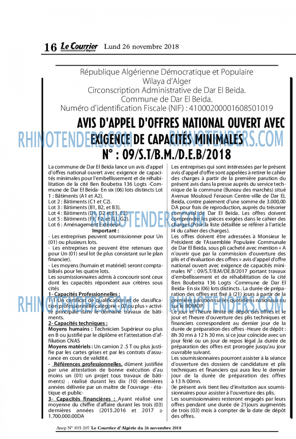 Le Courrier d'Algerie