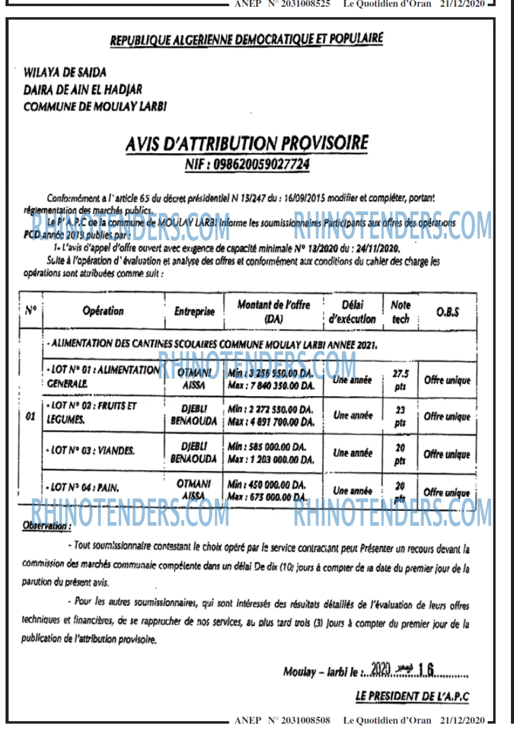 Le Quotidien d'Oran