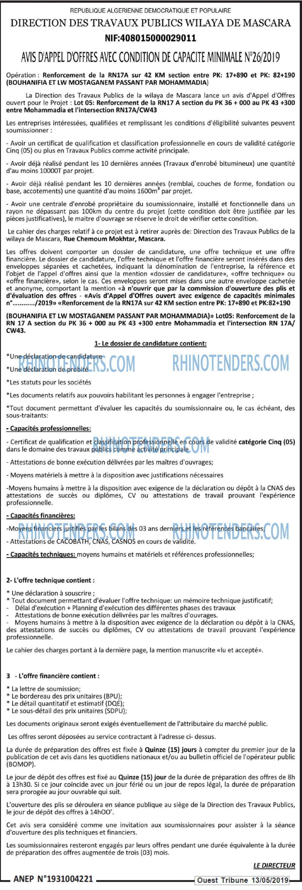 ouest TRIBUNE