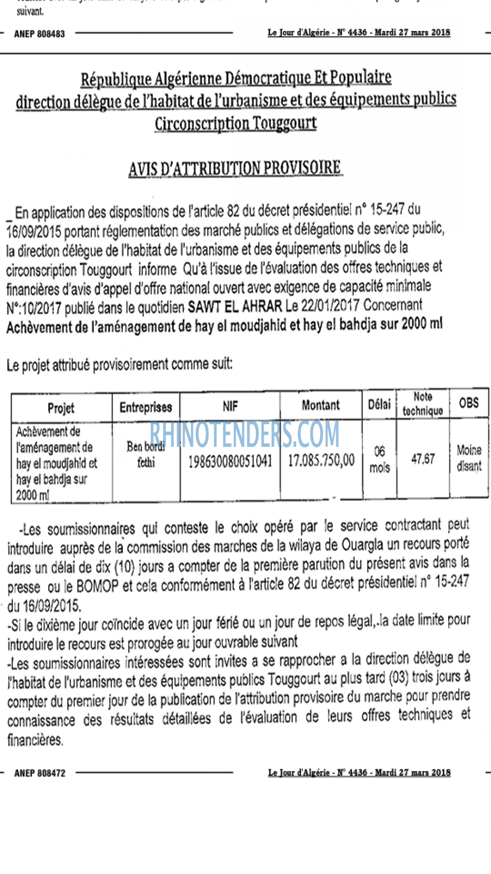 Le Jour d'Algérie