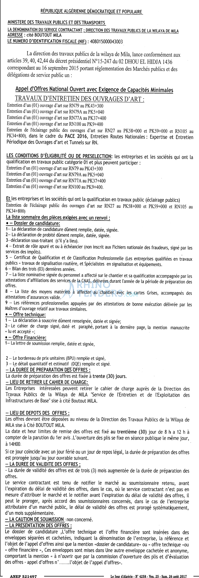 Le Jour d'Algérie