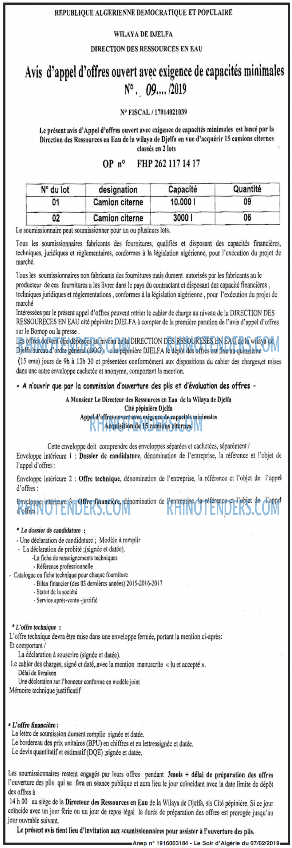 LE SOIR D'ALGERIE