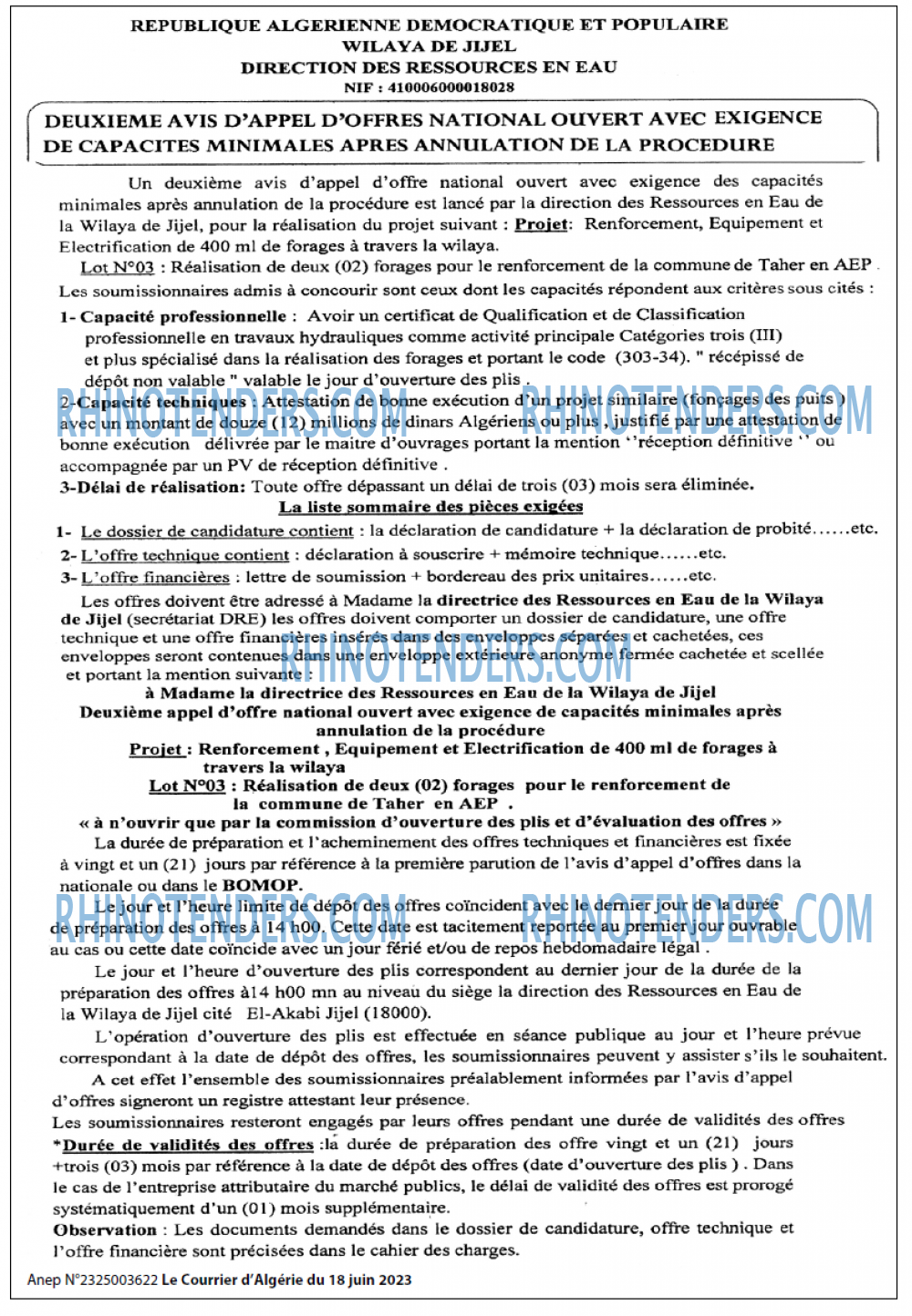 Le Courrier d'Algerie