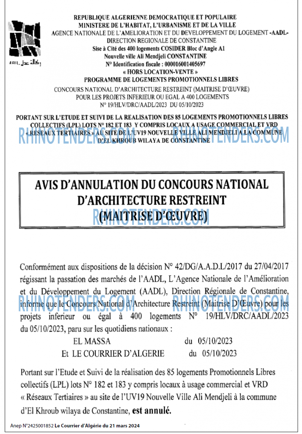 Le Courrier d'Algerie
