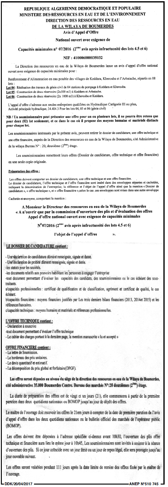 LA DEPECHE DE KABYLIE