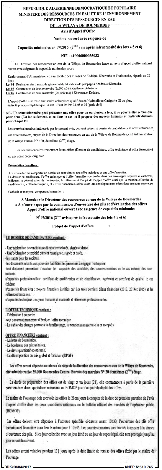 LA DEPECHE DE KABYLIE
