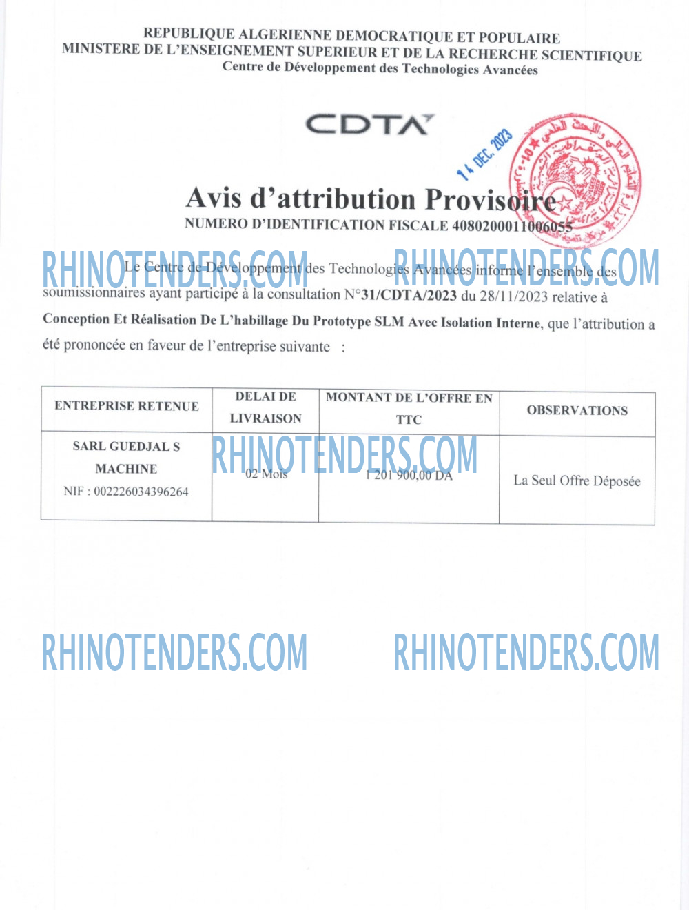 Rhinotenders