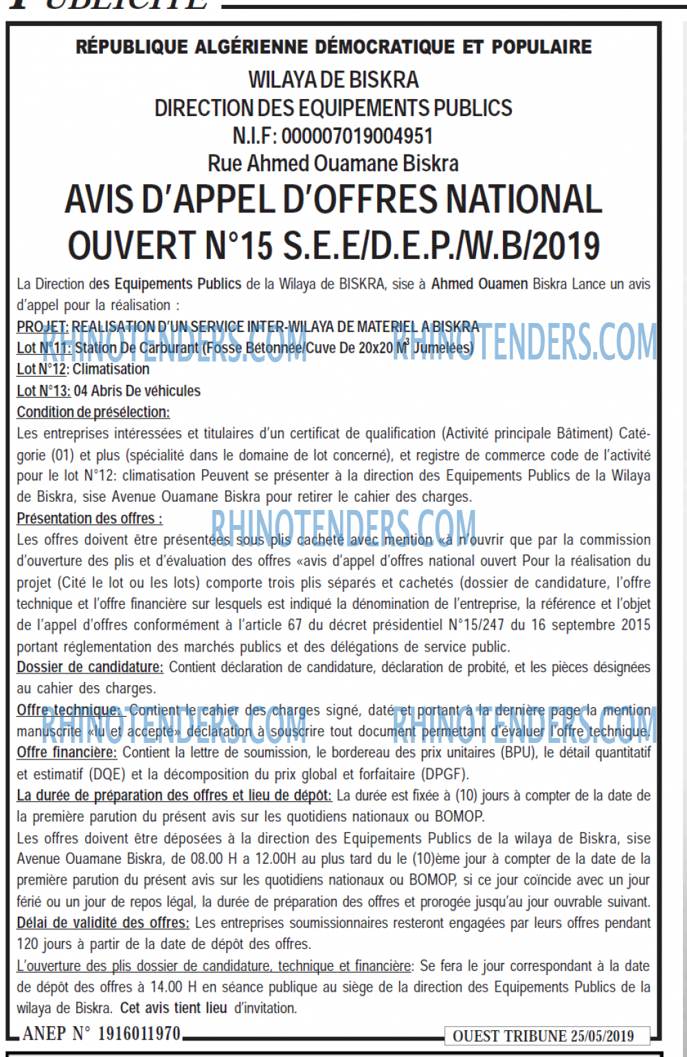ouest TRIBUNE