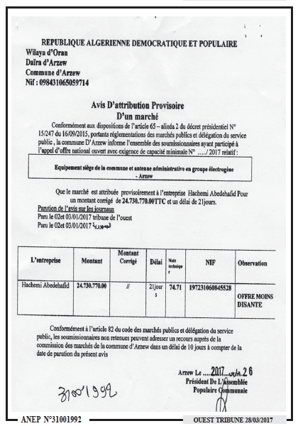 ouest TRIBUNE