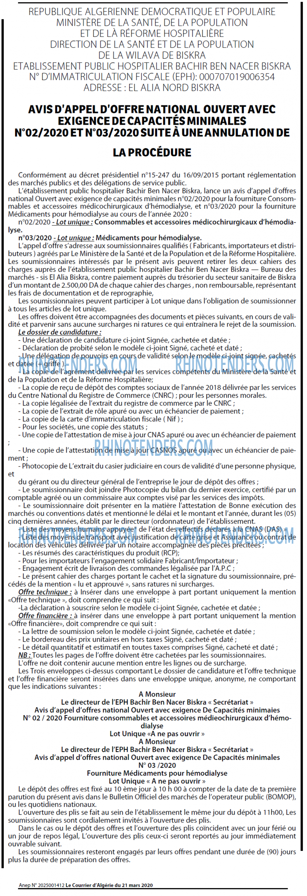 Le Courrier d'Algerie