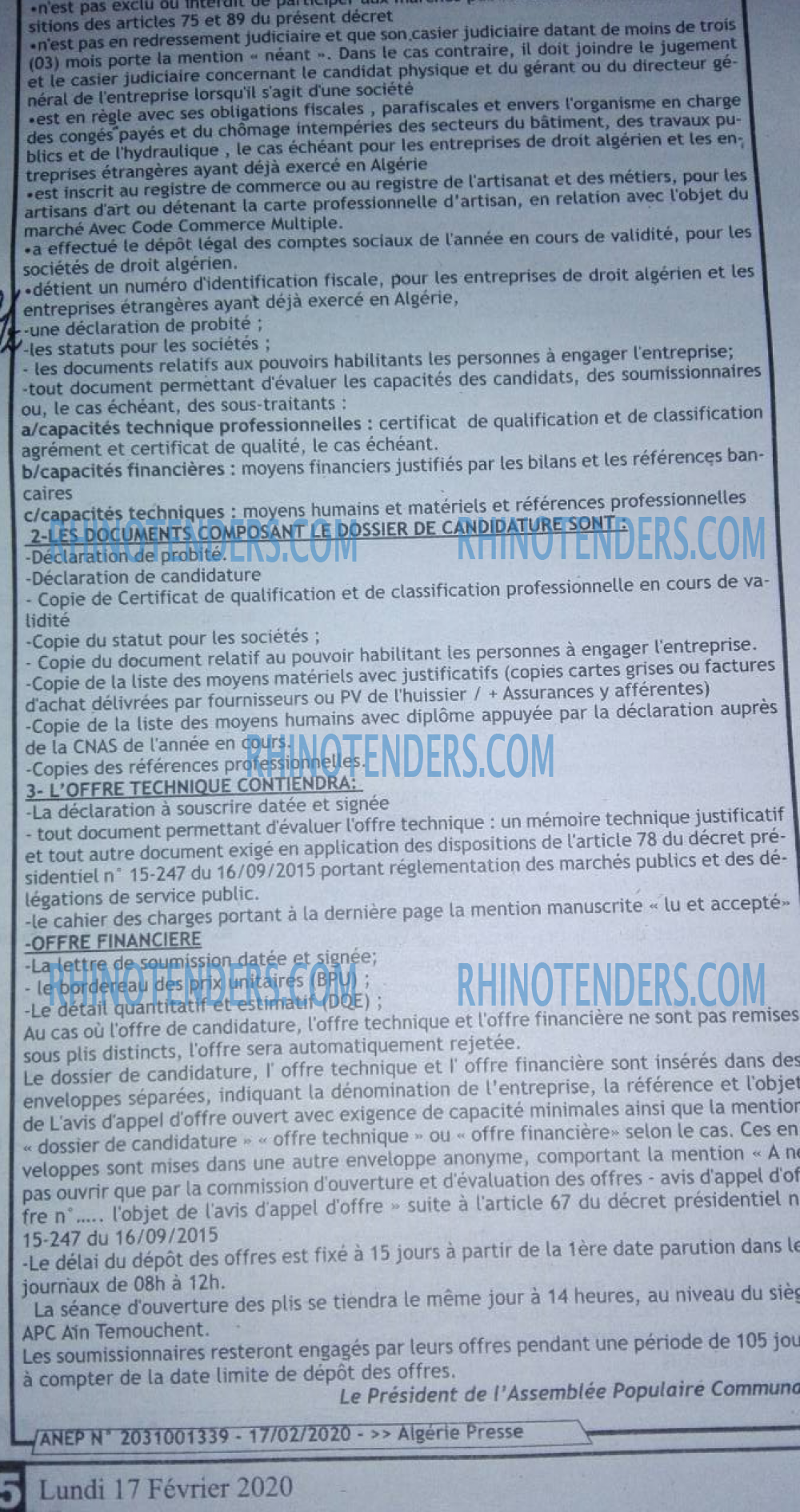 ALGERIE PRESSE