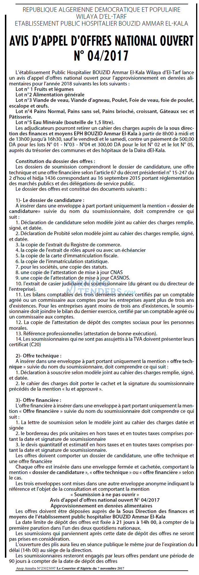 Le Courrier d'Algerie