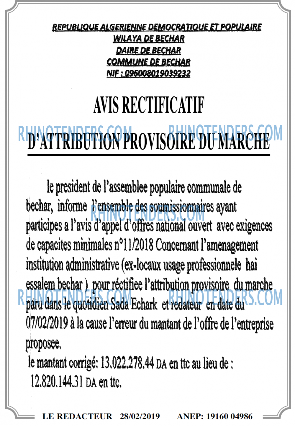 LE REDACTEUR