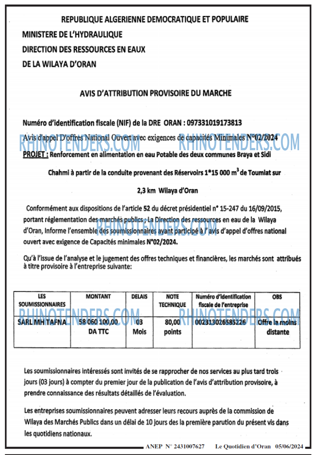 Le Quotidien d'Oran