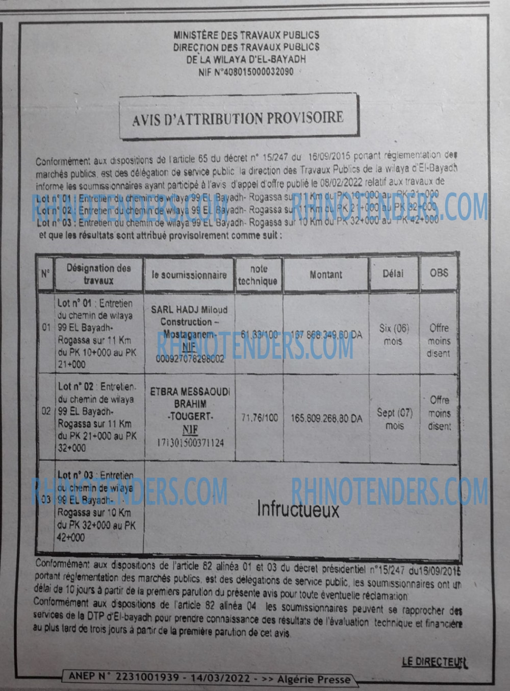 ALGERIE PRESSE