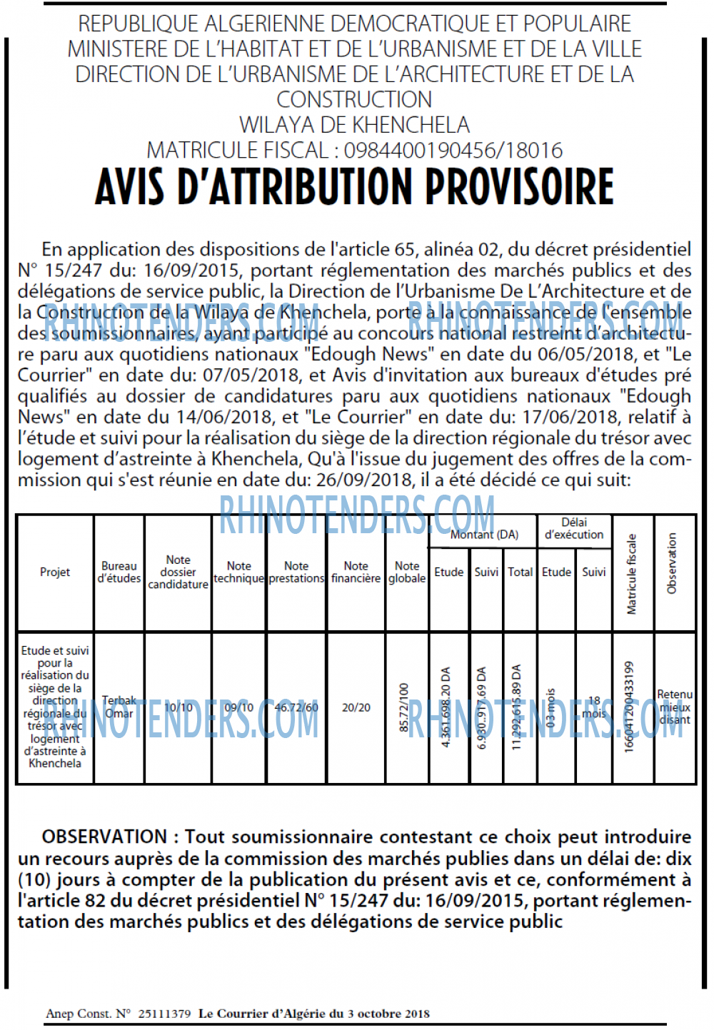 Le Courrier d'Algerie
