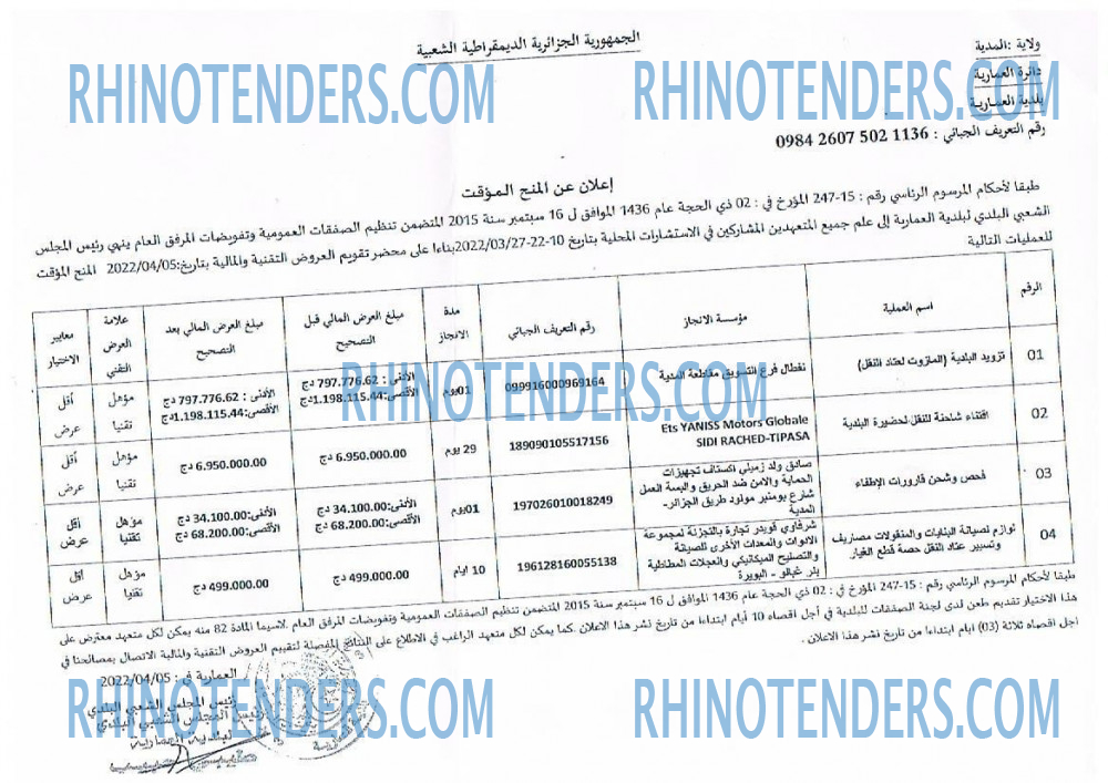 Rhinotenders
