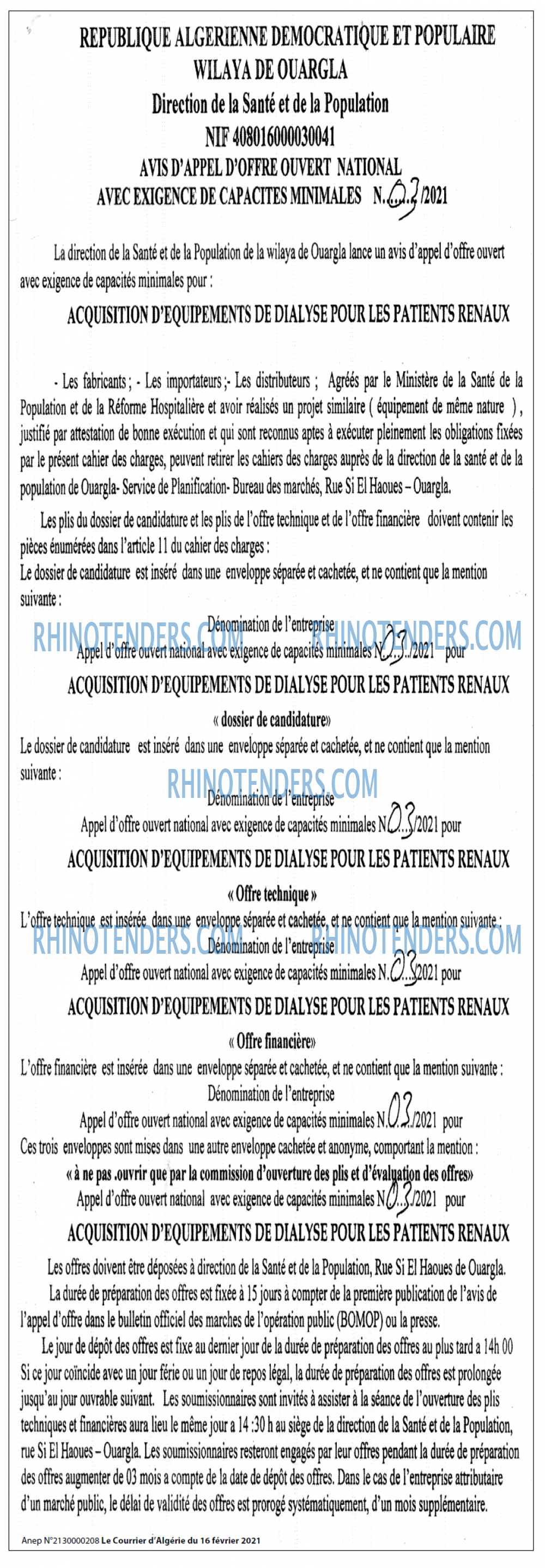 Le Courrier d'Algerie