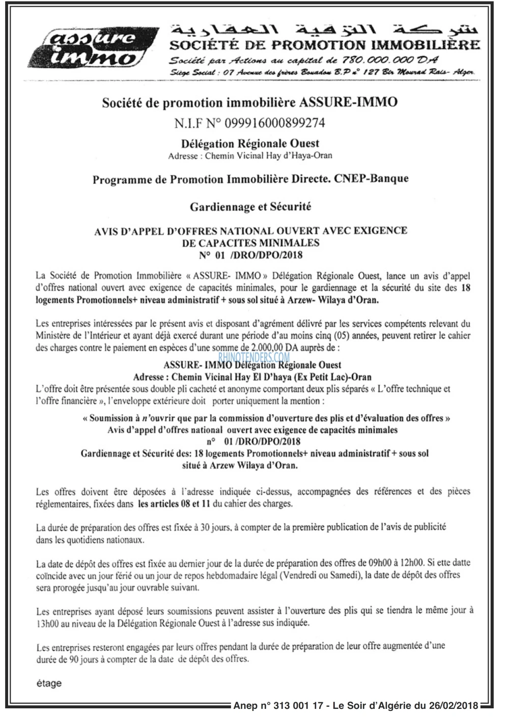 LE SOIR D'ALGERIE