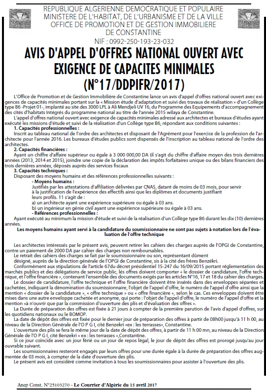 Le Courrier d'Algerie