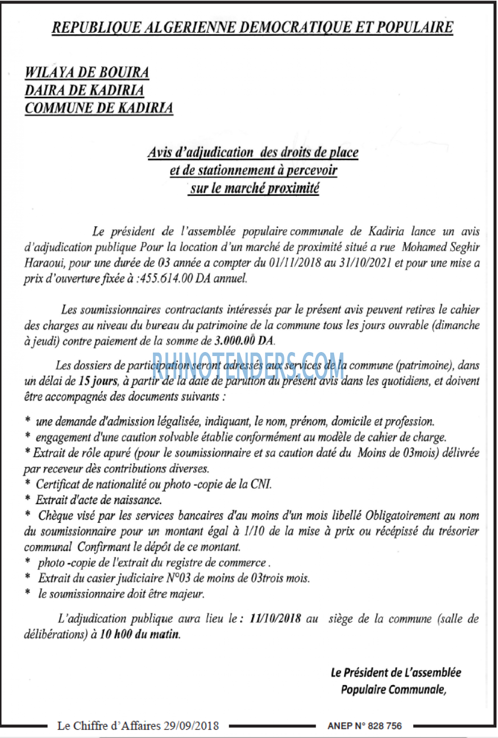 Le Chiffre d'Affaires